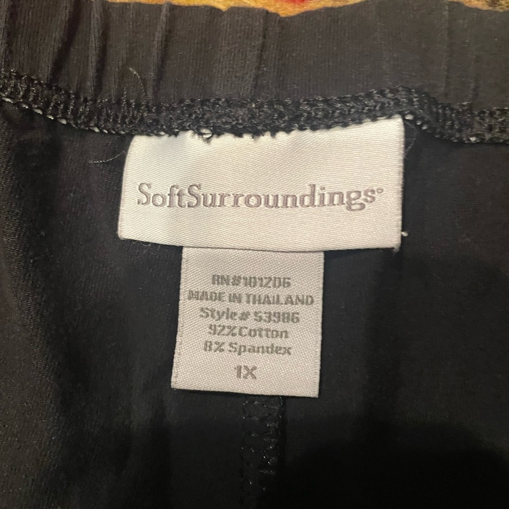 Soft Surroundings Black Cotton-Blend Pants - Picture 3 of 6